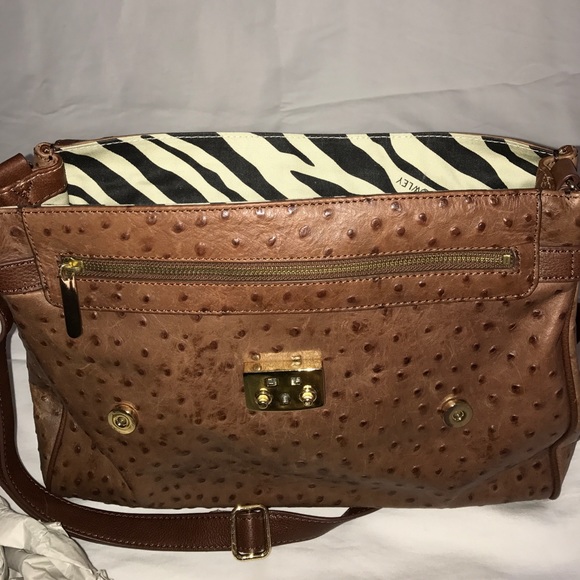 Cynthia Rowley 100% leather Ostrich 💼 Print! - Picture 4 of 6